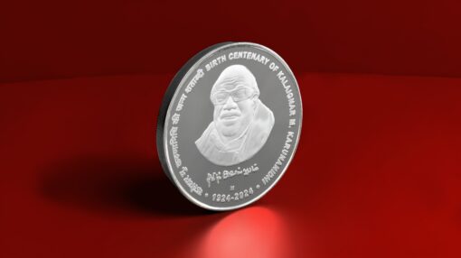 2024 - Birth Centenary of Kalaignar M. Karunanidhi Proof 1 Coin Set (Rs.100) Hyderabad Mint - Image 3